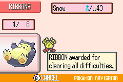 Snow in Hoenn with his first ribbon