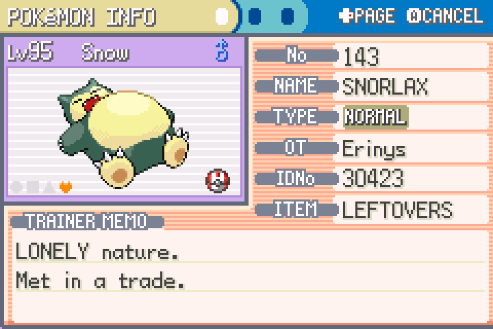Snow 's stats in Kanto