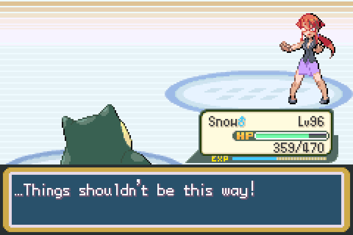 Snow after defeating Lorelei