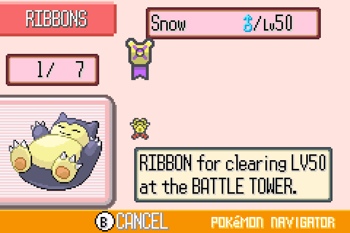 Snow with two ribbons