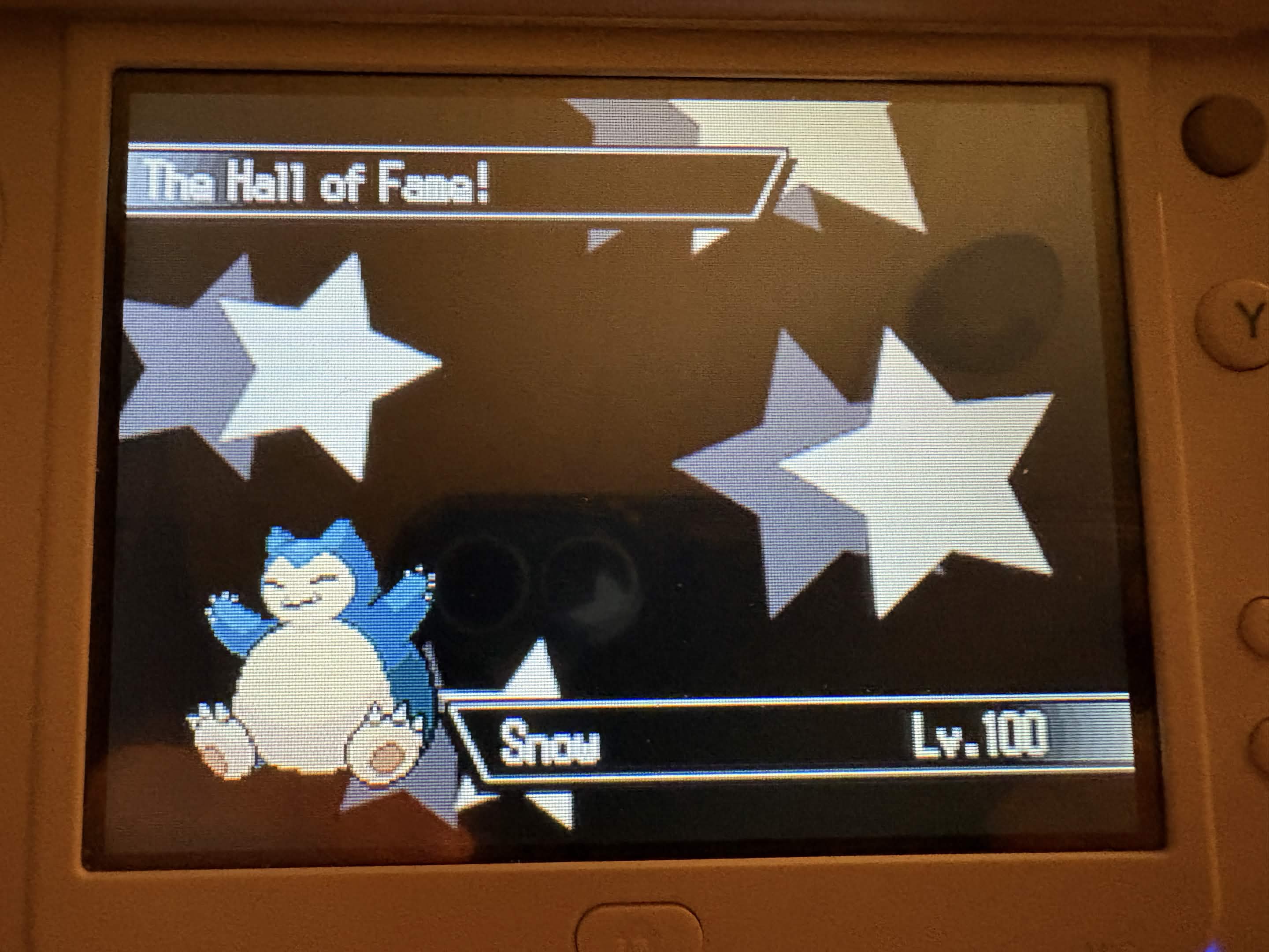 Snow entering the Hall of Fame in Unova