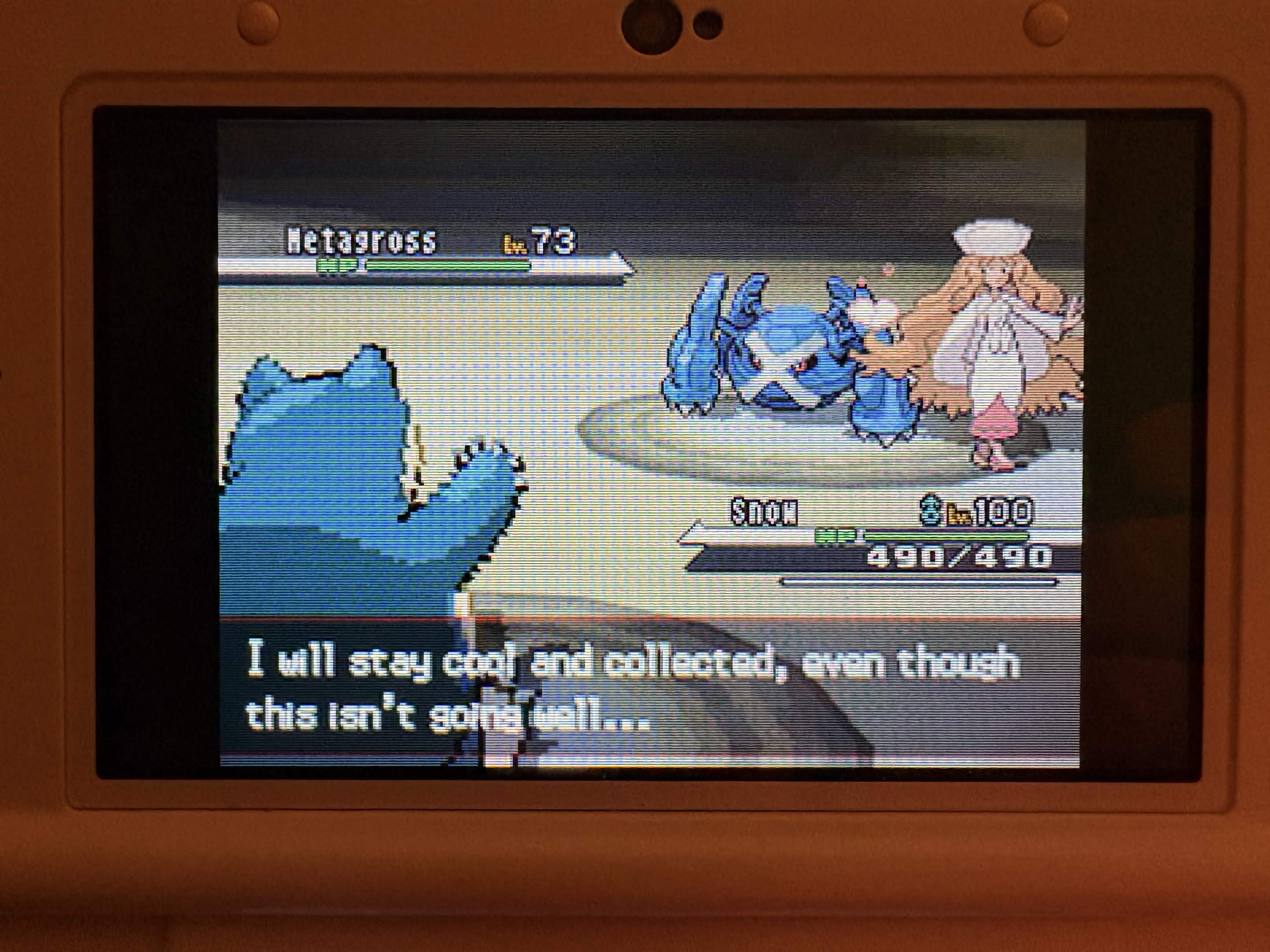 Snow facing Caitlin and Metagross