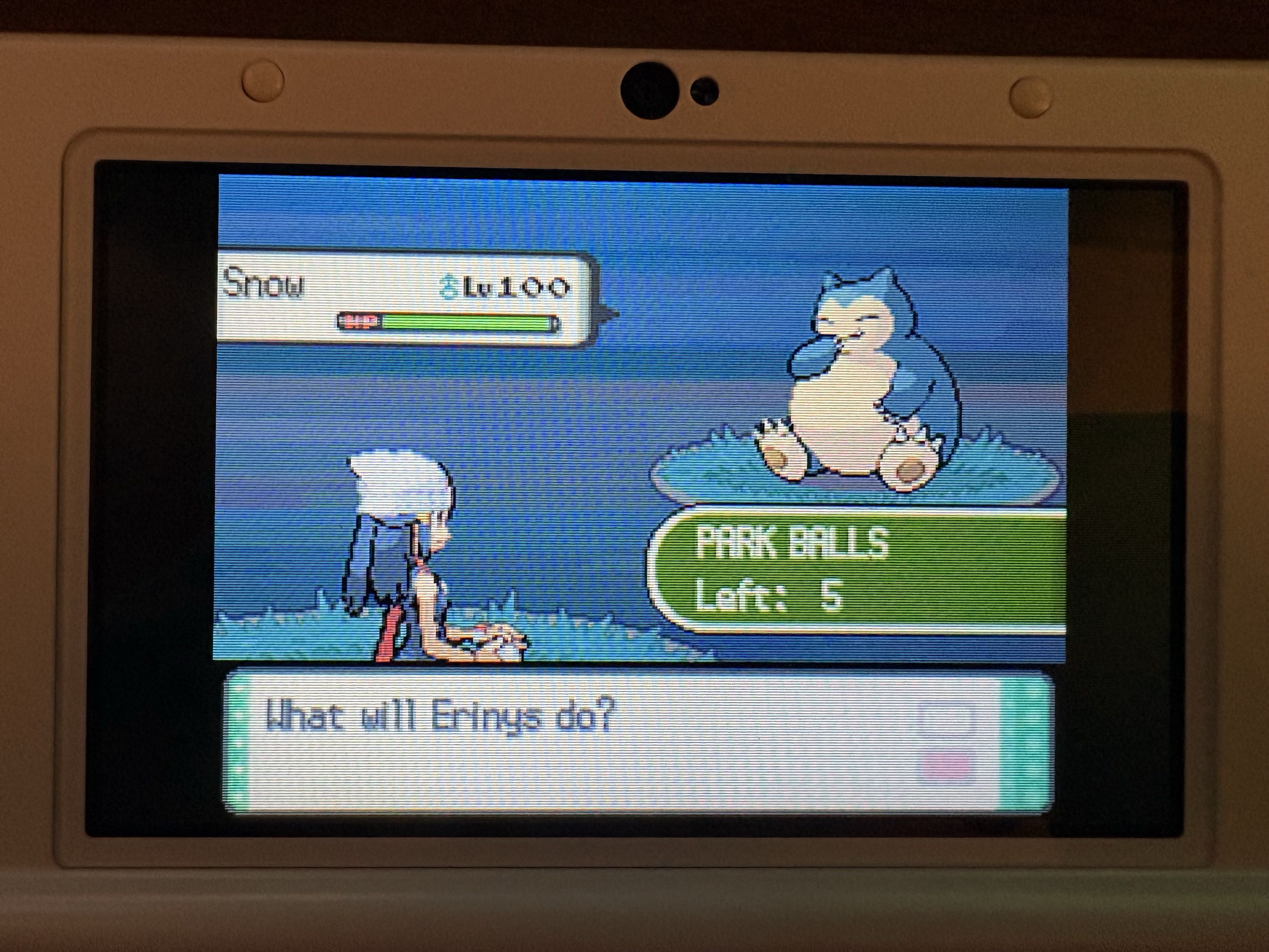 Snow enjoying Pal Park in Sinnoh