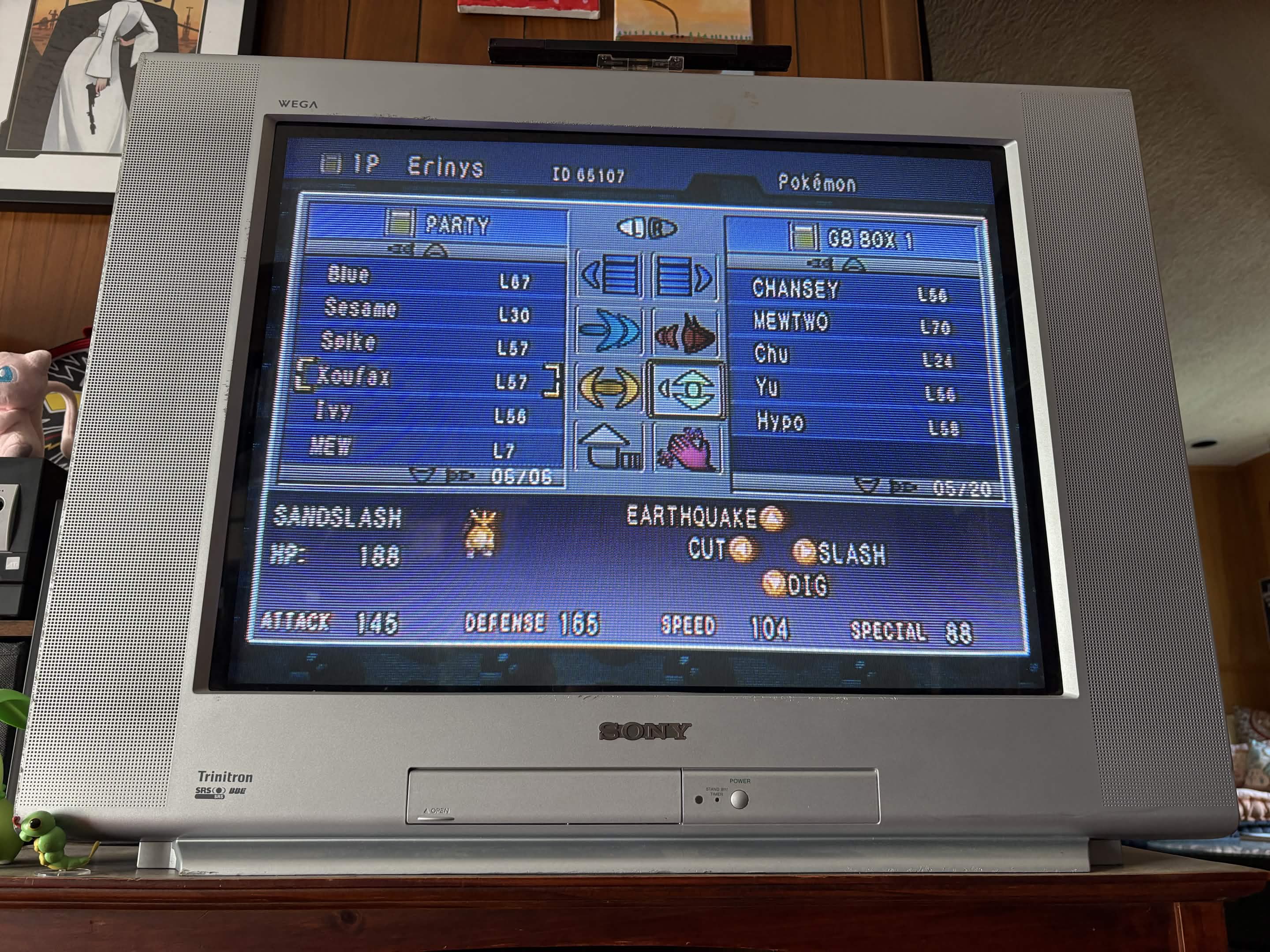 A photo of Pokémon Stadium on a television screen