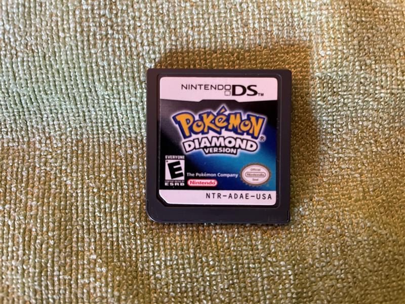 A photo of a Pokémon Diamond cartridge