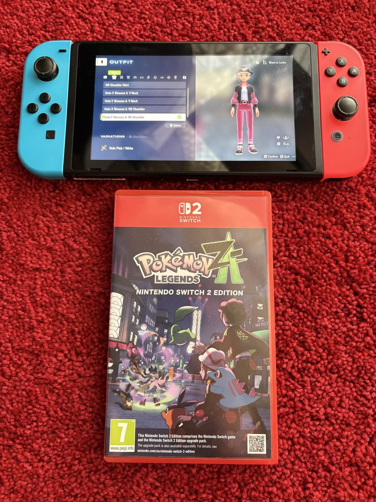 A photo of Pokémon Legends: Z-A on the first Switch console